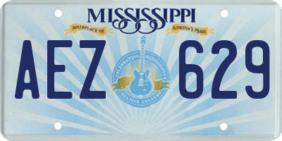 MS license plate AEZ629