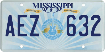 MS license plate AEZ632