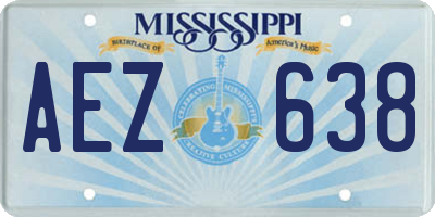 MS license plate AEZ638