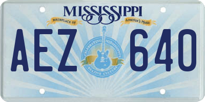 MS license plate AEZ640