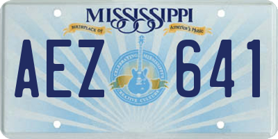 MS license plate AEZ641