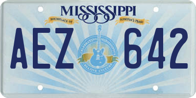 MS license plate AEZ642