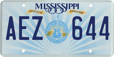 MS license plate AEZ644