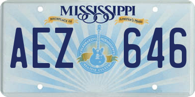 MS license plate AEZ646