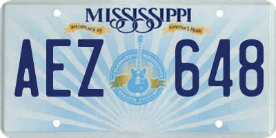 MS license plate AEZ648
