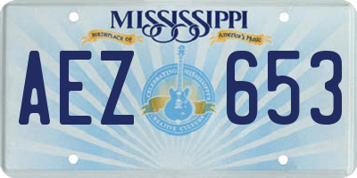 MS license plate AEZ653