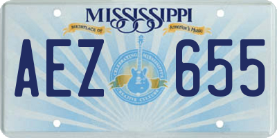 MS license plate AEZ655