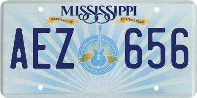 MS license plate AEZ656