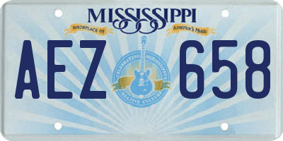MS license plate AEZ658