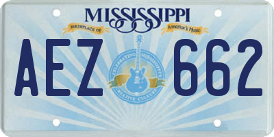 MS license plate AEZ662