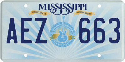 MS license plate AEZ663