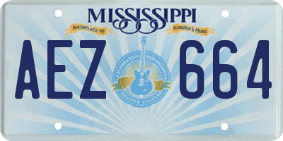 MS license plate AEZ664