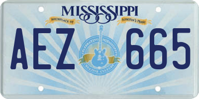 MS license plate AEZ665