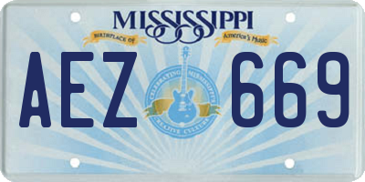 MS license plate AEZ669