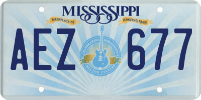 MS license plate AEZ677