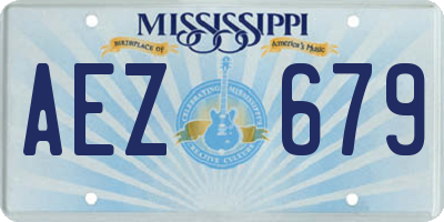 MS license plate AEZ679