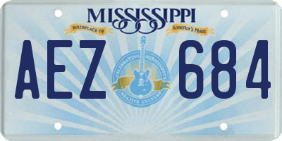 MS license plate AEZ684