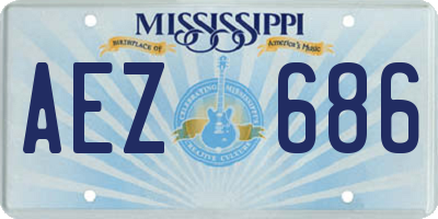 MS license plate AEZ686