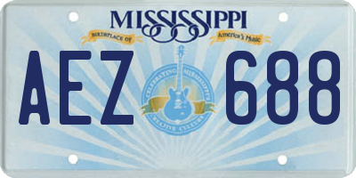 MS license plate AEZ688