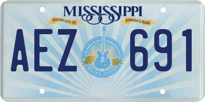 MS license plate AEZ691