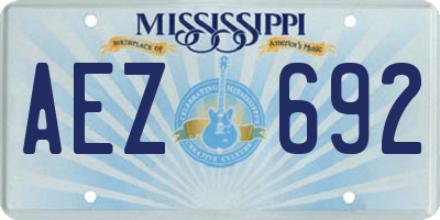 MS license plate AEZ692