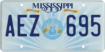 MS license plate AEZ695
