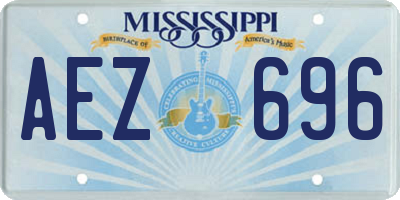 MS license plate AEZ696