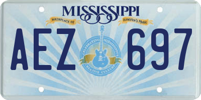MS license plate AEZ697