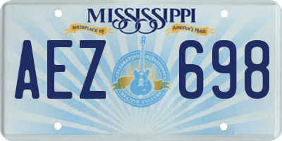 MS license plate AEZ698