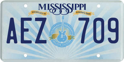 MS license plate AEZ709