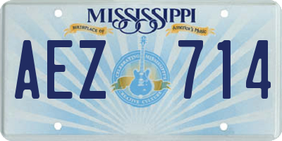 MS license plate AEZ714