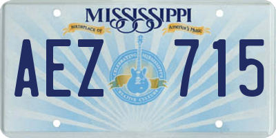 MS license plate AEZ715
