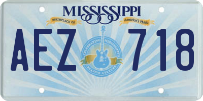 MS license plate AEZ718