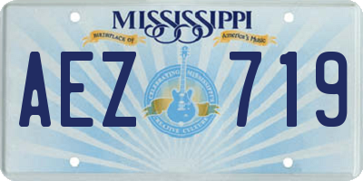 MS license plate AEZ719