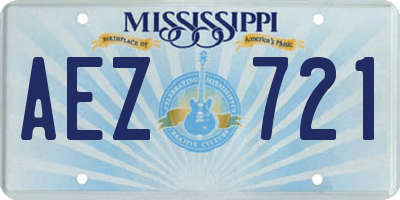 MS license plate AEZ721