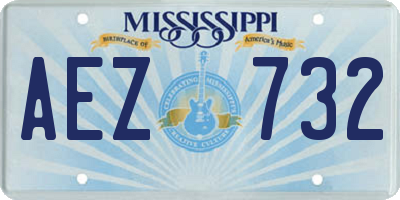 MS license plate AEZ732