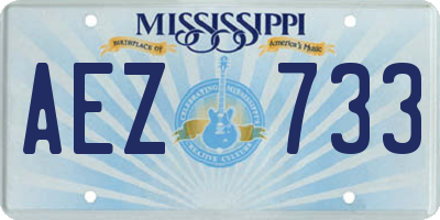 MS license plate AEZ733