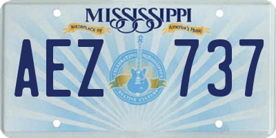 MS license plate AEZ737