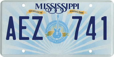 MS license plate AEZ741
