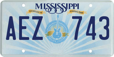 MS license plate AEZ743