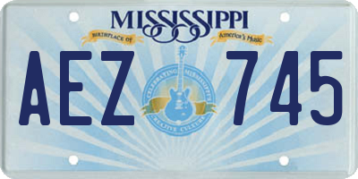 MS license plate AEZ745
