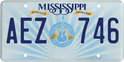 MS license plate AEZ746