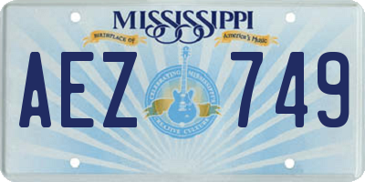 MS license plate AEZ749