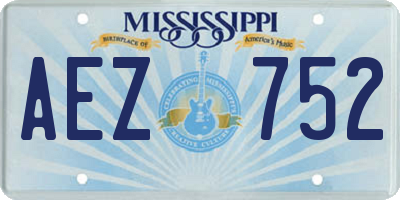 MS license plate AEZ752