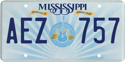 MS license plate AEZ757
