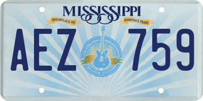 MS license plate AEZ759