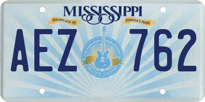 MS license plate AEZ762