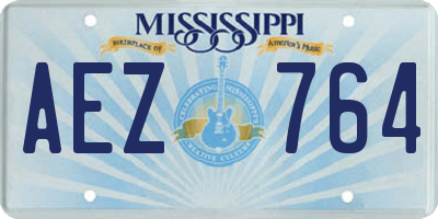 MS license plate AEZ764