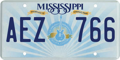 MS license plate AEZ766