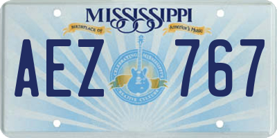 MS license plate AEZ767